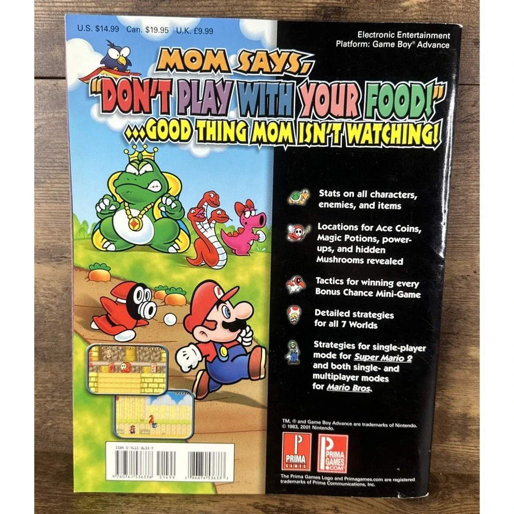 Super Mario Advance Prima Official Strategy Guide Nintendo Game Boy Advance